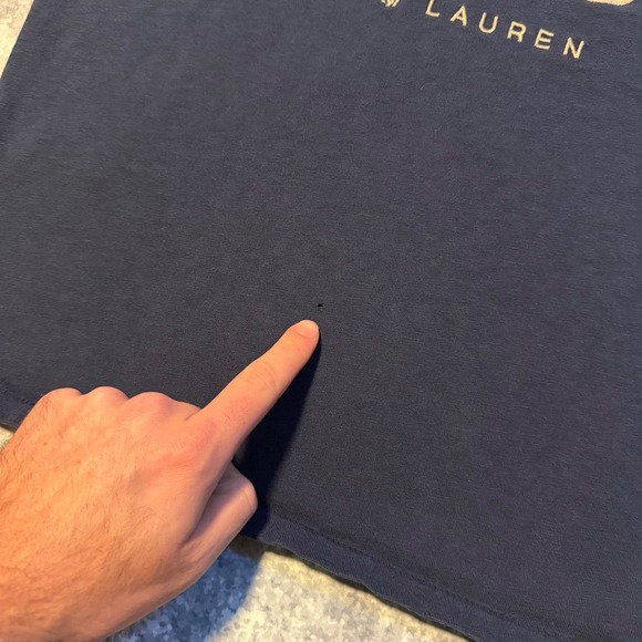 Polo Ralph Lauren Womens Navy Blue Graphic Baby T-Shirt Logo Crew Neck S Small - Picture 6 of 6